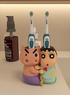 新款蜡笔小新肥嘟嘟左卫门情侣卫生间可爱放牙刷牙膏架子置物架子