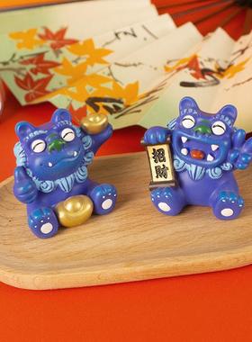 狮三百|招财进宝 风狮爷客厅桌面家居饰品可爱狮子办公室摆件送礼