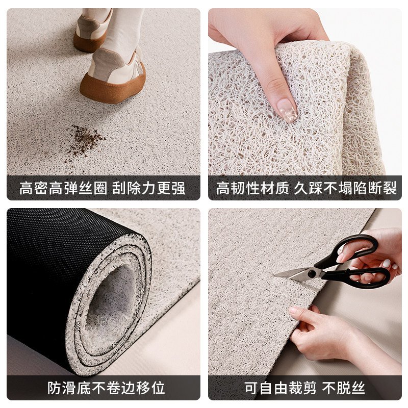 莫方格中古包豪斯丝圈入户地垫格子高级感PVC加厚进门脚垫可裁剪,淘宝优惠券,粉丝福利购,淘宝优惠卷