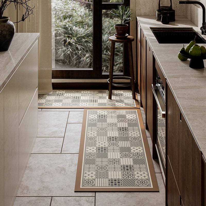 巴勒莫美式厨房地垫花砖硅藻泥软垫吸水速干防滑地毯可擦免洗脚垫,淘宝优惠券,粉丝福利购,淘宝优惠卷