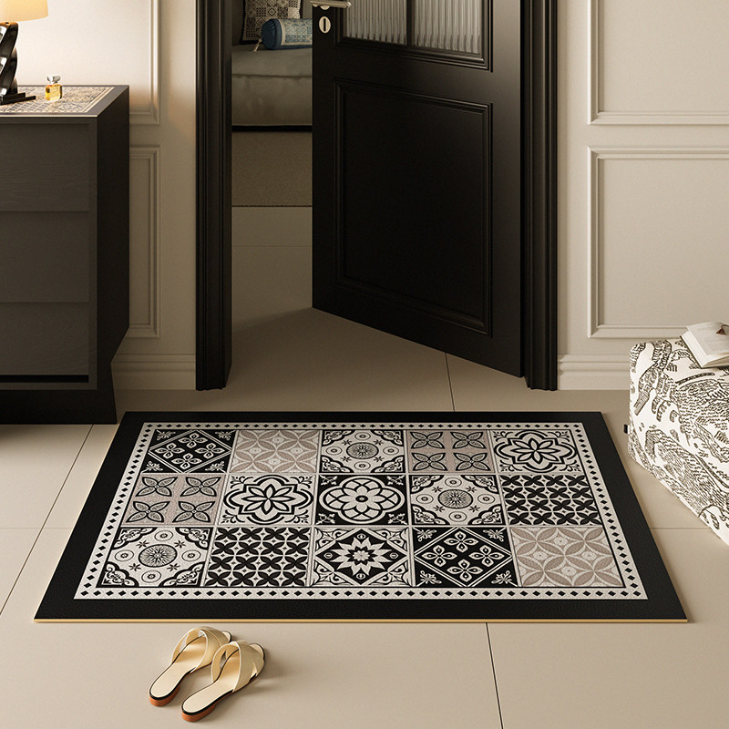 洛菲斯法式复古风地垫入户门垫进门可擦免洗轻奢高级感皮革地毯,淘宝优惠券,粉丝福利购,淘宝优惠卷