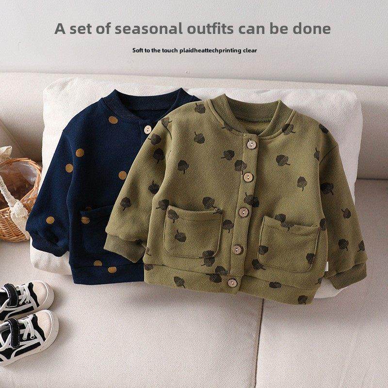 北欧风儿童卫衣套装男女宝宝上衣裤子抓绒保暖两件套秋季衣服童装,淘宝优惠券,粉丝福利购,淘宝优惠卷