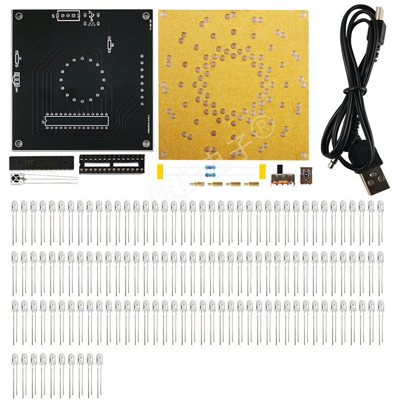 光立球套炫酷件LED动画音乐频普单片机DIY电子制作散件TJ-56-561 - 图2