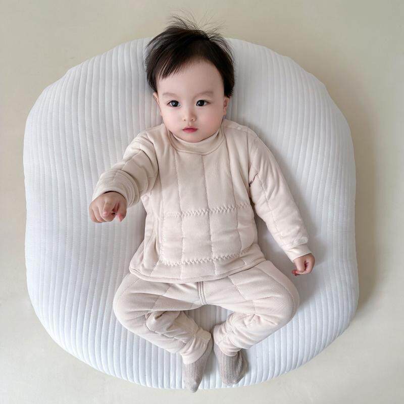 Autumn and winter baby warm belly protection suit for men