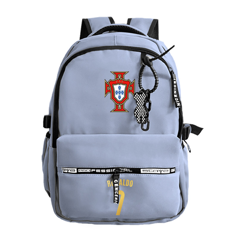 葡萄牙国家队服足球迷C罗B席B费双肩背包学生书包防水旅游电脑包,淘宝优惠券,粉丝福利购,淘宝优惠卷