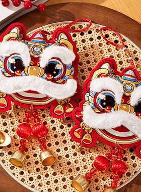 元旦2026新年门把手醒狮挂件挂饰客厅风铃贺岁马年春节装饰春节