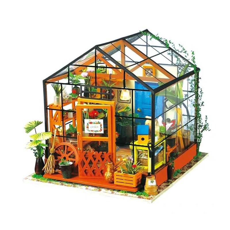 若来手工diy小屋制作模型拼装艺术凯西花房创意玩具生日礼物