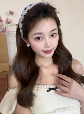 编织麻花波浪发箍女春夏2025新款高颅顶洗脸头箍简约百搭发卡发饰