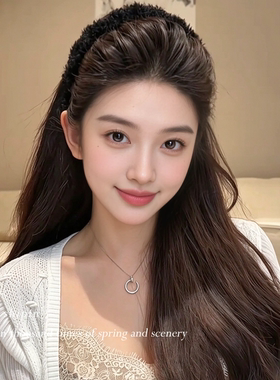 秋冬毛绒带齿高颅顶发箍