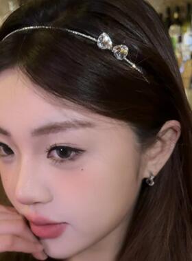 韩国东大门蝴蝶结水钻发箍女