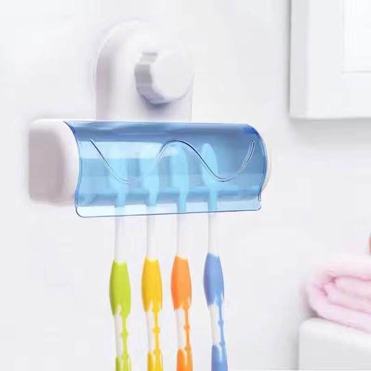 吸盘牙刷架套装吸附吸壁牙刷架免打孔牙刷盒牙刷置物架塑料牙具座