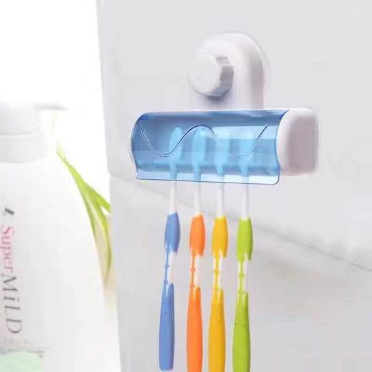 吸盘牙刷架套装吸附吸壁牙刷架免打孔牙刷盒牙刷置物架塑料牙具座