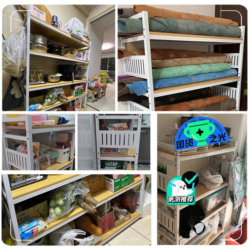 厨房置物架多功能微波炉烤箱调料品橱柜储物架落地家用多层收纳架 - 图3