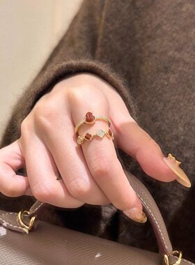 锆石真金18油葫芦戒轻奢高级感滴