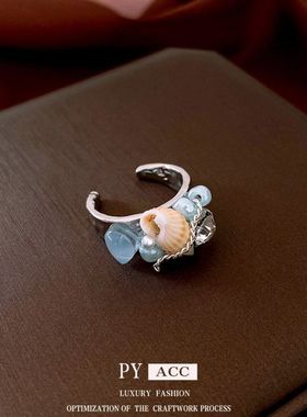 手饰戒指珍珠风海洋波西米亚ins