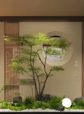 仿真绿植枫树植物假树鸡爪槭景观造景楼梯口天井商场橱窗装饰摆件