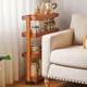 Solid wood movable multi-layer storage rack