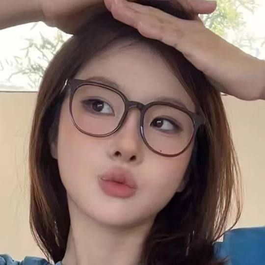 韩系ins风近视眼镜女学生可配度数素颜大框防蓝光护目平光镜显瘦