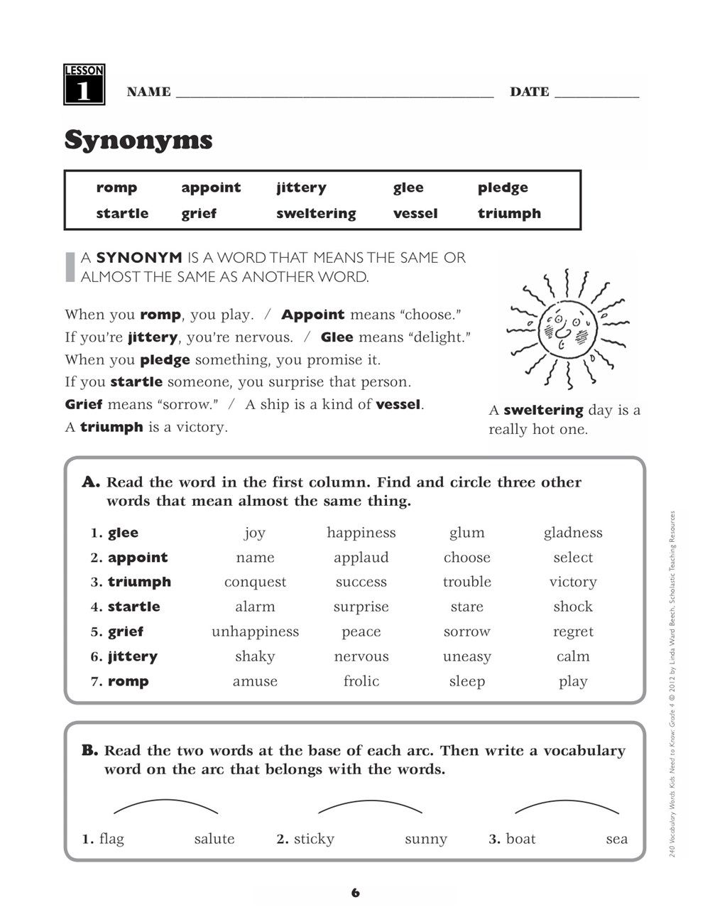 【小学必做教辅】学乐孩子必需知道的240个单词6册 240 Vocabulary Words Kids Need to Know主题词汇练习册小学教辅 英文原版
