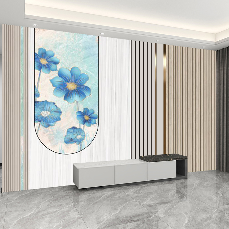 2025新款格栅几何竖纹电视背景墙客厅沙发壁纸自粘无缝定制3d壁布 - 图0