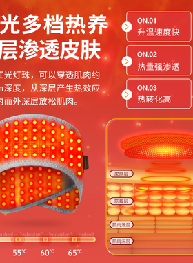 红光热敷理疗头部发热帽额头热敷包红外线加热帽耳朵热敷月子帽