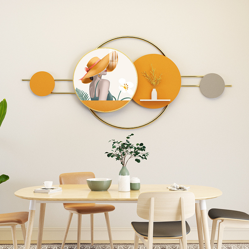 新款属一体画壁画立体挂玄关餐厅墙面晶合瓷组装饰RJA画金壁饰置 - 图1