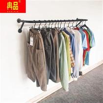 Clothing Shop Hanger Show Rack Upper Wall Positive Hanging Iron Art Display Stand Mens And Womens Clothing Store Shelves Wall Hung Hanger