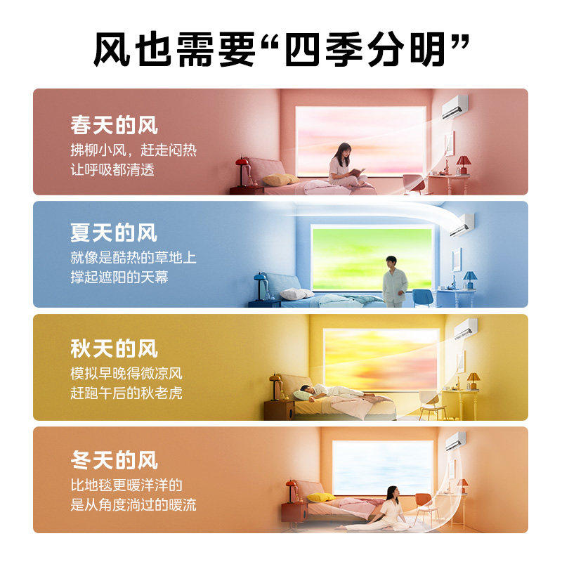 美的安睡四季空调风尊三代新一级能效全面风挂机官方正品MXC3Pro