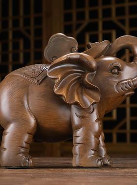 精工大象摆件招财象一对新房入伙宅酒柜装饰品客厅电视柜小工艺品