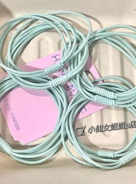 小清新薄荷橡皮筋韩版头发发绳成人高弹力皮套发圈绿色简约网红