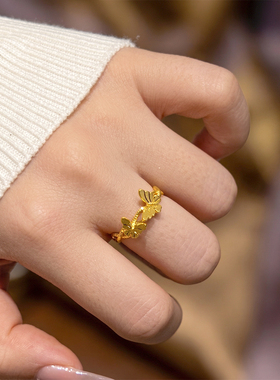 浪漫传说爆闪双生蝴蝶戒指