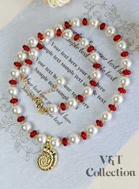 VT法式海螺张婧仪同款锁骨链