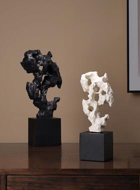 新中式彷真树脂太湖石摆件家居客厅玄关酒柜酒店奇石工艺品装饰品