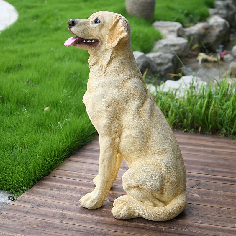 仿真狗拉布拉多猎犬摆件工艺品软装家居客厅装饰V品宠物模型雕塑,淘宝优惠券,粉丝福利购,淘宝优惠卷