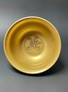 道家用品铜敕水杯净水杯道v士用具供水杯讳字杯紫微讳雨渐耳铜碗