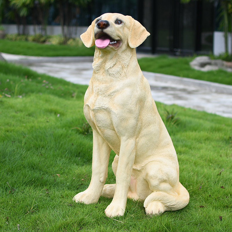 仿真狗拉布拉多猎犬摆件工艺品软装家居客厅装饰V品宠物模型雕塑,淘宝优惠券,粉丝福利购,淘宝优惠卷