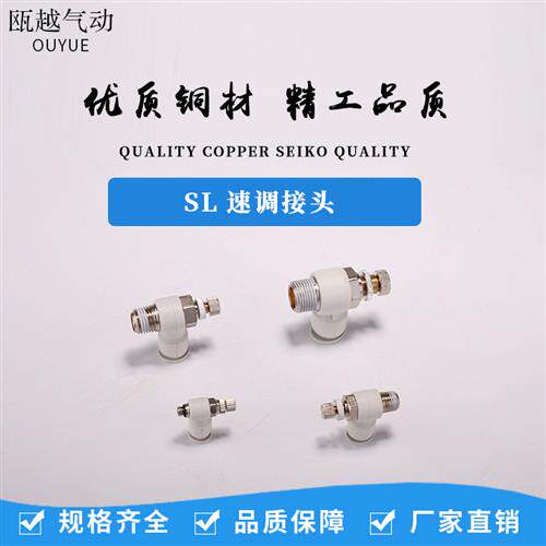 气动接头白色调速阀SL8-02调节阀节流阀SL6-M5/4-01/10-03/12-04 - 图0
