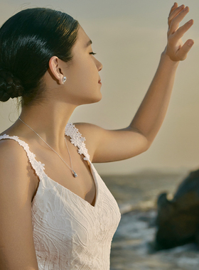 1遇图花漾妙旅项链轻奢百货女神款纪念原创2025年新款配饰锁骨链