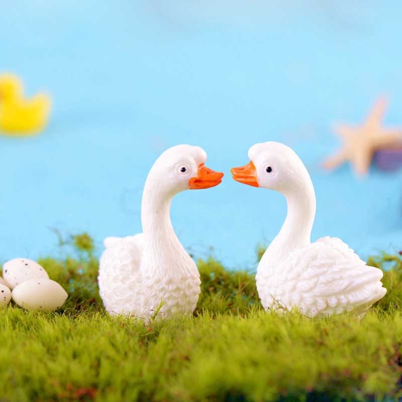 微景观小摆件家居装饰动物家养鹅大白鹅树脂卡通天鹅亲子玩具礼品,淘宝优惠券,粉丝福利购,淘宝优惠卷