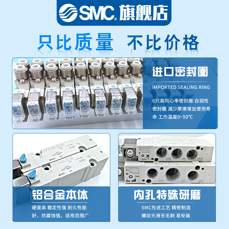 SMC原装正品 电磁阀SY5420-5HZD-01/5H/5HZ/5HD/C4/C6/C8/F1/F2 - 图2
