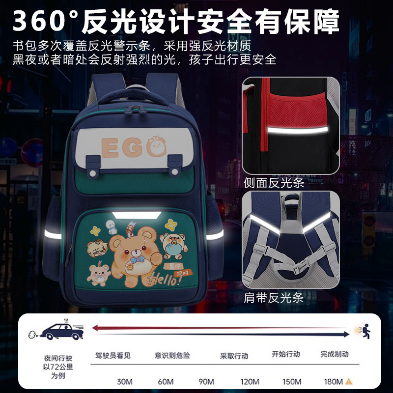 蛋仔派对书包男生小学生一二三到六年级大容量儿童护脊双肩背包女