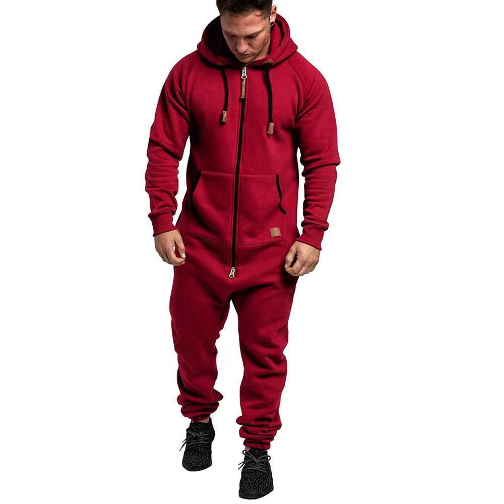 2pcs set hoodie for Men tracksuit Pants zip up jacket sport - 图1