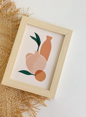 ins风艺术油画相框桌面摆件装饰画卧室摆拍道具背景装饰北欧