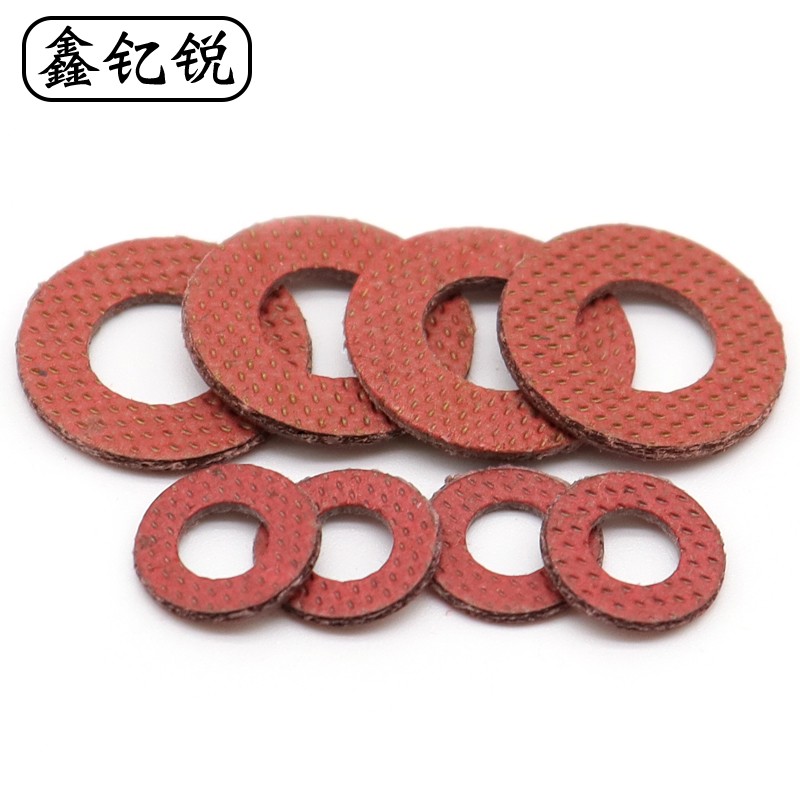 M2-M8绝缘红垫片0.5红纸垫圈0.8红钢纸介子1mm快巴纸平垫M3M4M5M6 - 图2