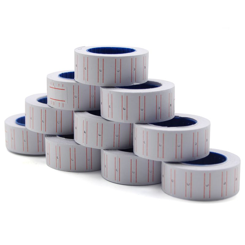 商品价格标签纸标价纸单排打码机标价签打码纸打价机打价纸贴10卷 - 图0