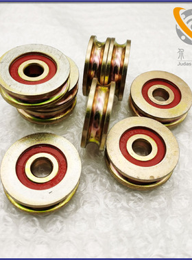镀锌过线轮子U型槽导向轮 钢丝绳滚轮内10外40厚度12.5 内孔高9mm