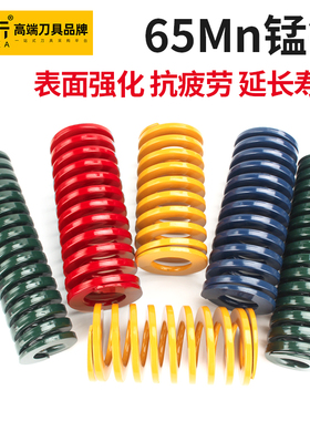 霍卡绿色模具弹簧矩形高强度压簧65MN重负荷TH模具用压缩弹簧扁线