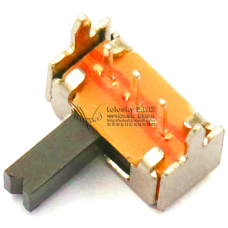五脚拔动开关SK-12D07 1P2T 常用款 侧面滑动开关 (20个) - 图3
