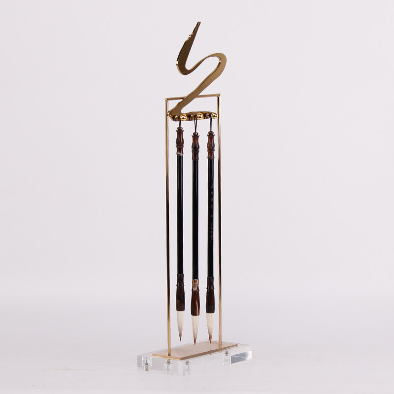 新中式书房办公室毛笔架组合装饰品样板房书柜茶几桌面软装饰摆件,淘宝优惠券,粉丝福利购,淘宝优惠卷