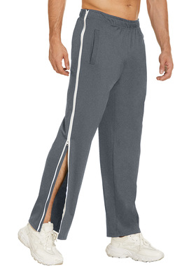 Men's sweatpants 欧美男装运动侧边拉链裤宽松卫裤训练篮球裤